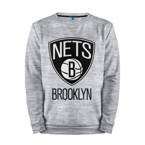 Мужской свитшот хлопок «Nets Brooklyn» melange