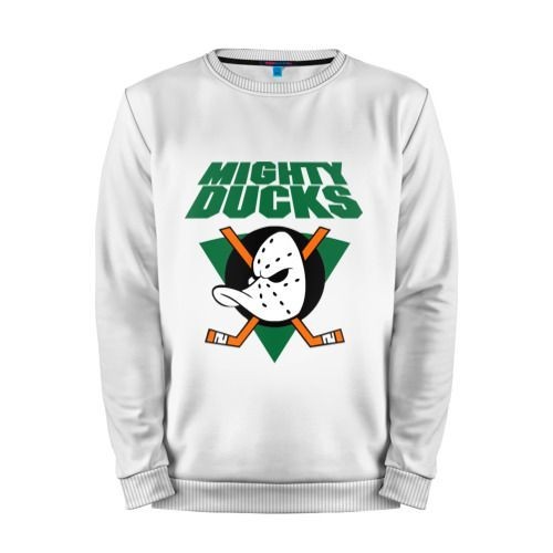 Мужской свитшот хлопок «Anaheim Mighty Ducks (2)» white