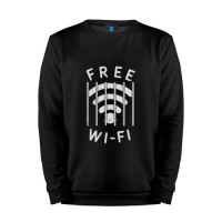 Мужской свитшот хлопок «Свободу Wi-Fi» black