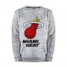 Мужской свитшот хлопок «Miami Heat-logo» melange