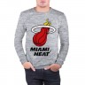 Мужской свитшот хлопок «Miami Heat-logo» melange