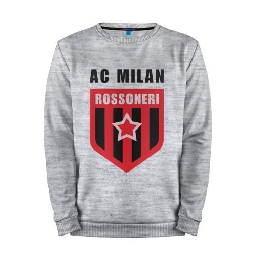 Мужской свитшот хлопок «AC Milan» melange