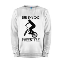 Мужской свитшот хлопок «BMX FreeStyle» white