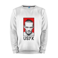 Мужской свитшот хлопок «USYK grayscale» white