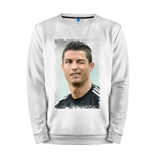 Мужской свитшот хлопок «Cristiano Ronaldo (retro)» white