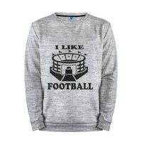 Мужской свитшот хлопок «I like football» melange