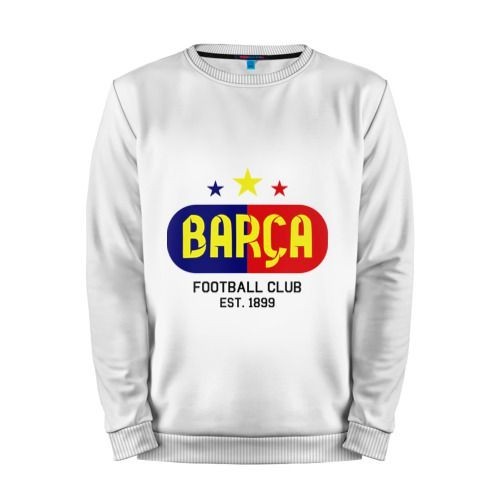 Мужской свитшот хлопок «Barcelona Football club» white