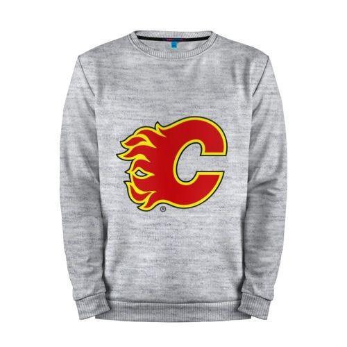 Мужской свитшот хлопок «Calgary Flames» melange