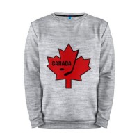 Мужской свитшот хлопок «Canada hockey (Канадский хоккей)» melange