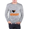 Мужской свитшот хлопок «I love Germany» melange