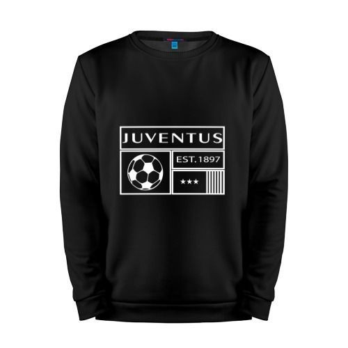 Мужской свитшот хлопок «Juventus - EST.1897» black