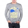 Мужской свитшот хлопок «Fight Hard glow» melange