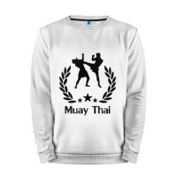 Мужской свитшот хлопок «Muay Thai (Тайский бокс)» white