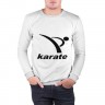 Мужской свитшот хлопок «Karate - Карате эмблема» white