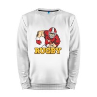 Мужской свитшот хлопок «Rugby. Регби.» white