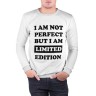 Мужской свитшот хлопок «Я не идеален» white