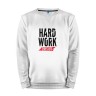 Мужской свитшот хлопок «Hard work pays off. Black» white