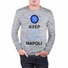 Мужской свитшот хлопок «keep calm and forza napoli» melange