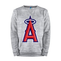 Мужской свитшот хлопок «Los Angeles Angels of Anaheim logo» melange