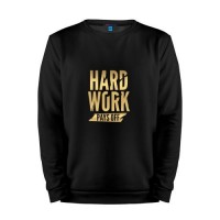 Мужской свитшот хлопок «Hard work pays off. Gold 2» black