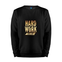 Мужской свитшот хлопок «Hard work pays off. Gold» black