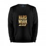 Мужской свитшот хлопок «Hard work pays off. Gold» black