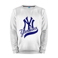 Мужской свитшот хлопок «NY - Yankees» white