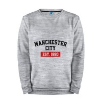 Мужской свитшот хлопок «FC Manchester City Est. 1880» melange