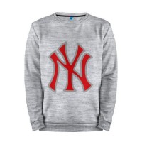 Мужской свитшот хлопок «NY Yankees red» melange