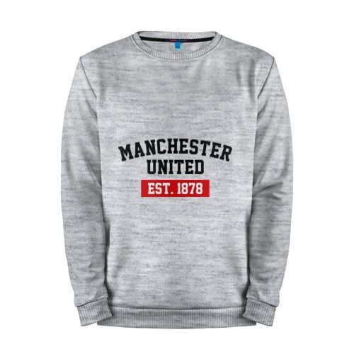 Мужской свитшот хлопок «FC Manchester United Est. 1878» melange