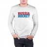 Мужской свитшот хлопок «Russia Hockey» white