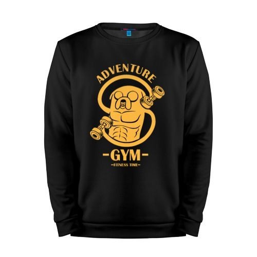 Мужской свитшот хлопок «Adventure Gym» black