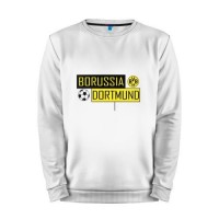 Мужской свитшот хлопок «Borussia Dortmund - New Design 2018» white