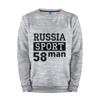 Мужской свитшот хлопок «Russia sport» melange