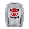 Мужской свитшот хлопок «Chicago bull» melange