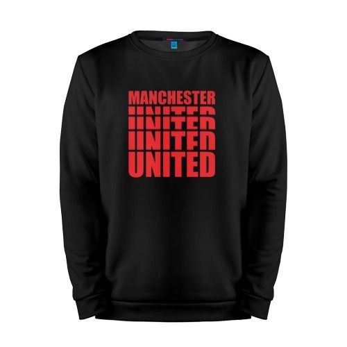 Мужской свитшот хлопок «Manchester United red» black