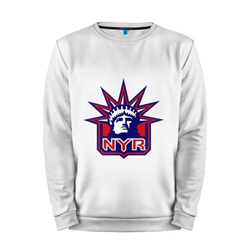 Мужской свитшот хлопок «HC New York Rangers Emblem» white