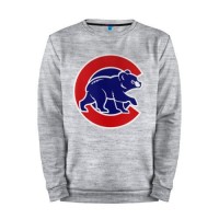 Мужской свитшот хлопок «Chicago Cubs logo» melange