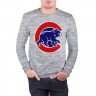 Мужской свитшот хлопок «Chicago Cubs logo» melange