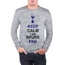 Мужской свитшот хлопок «Keep Calm, I am Spurs fan» melange