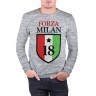 Мужской свитшот хлопок «Forza Milan» melange