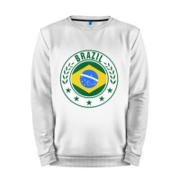 Мужской свитшот хлопок «Brazil - Бразилия ЧМ-2014» white