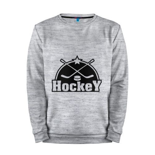 Мужской свитшот хлопок «Hockey (Хоккей)» melange